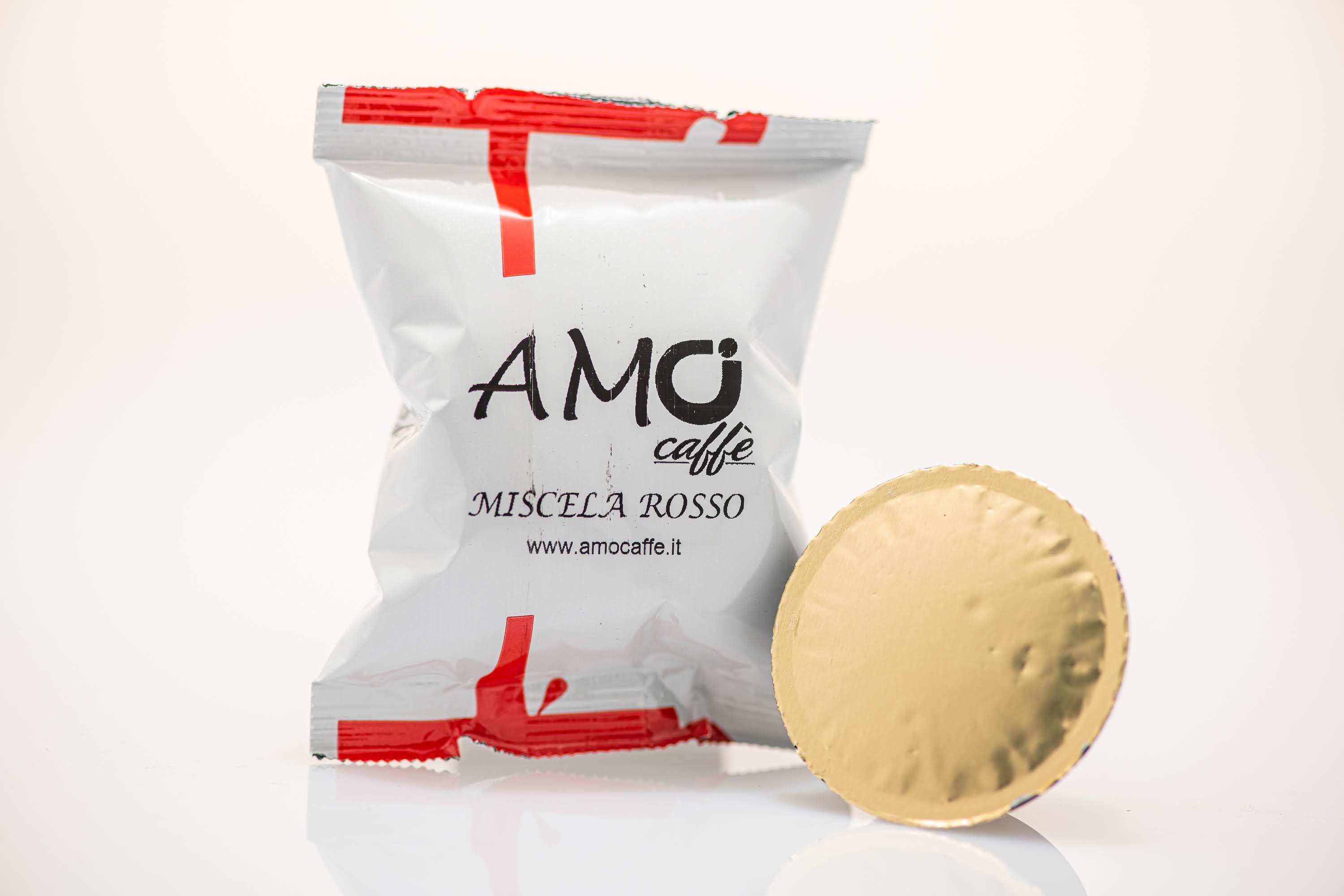 AMO CAFFÈ IN CAPSULA COMPATIBILE A MODO MIO MISCELA ROSSO CREMOSO (0,28€/1 PZ.) -100PZ.