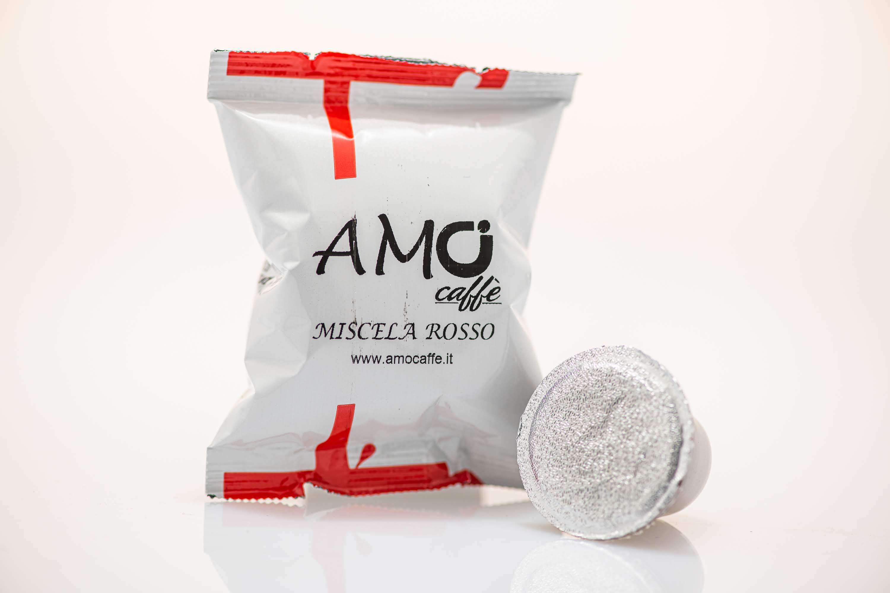 AMO CAFFÈ IN CAPSULA COMPATIBILE NESPRESSO MISCELA ROSSO CREMOSO (0,28€/1 PZ.) -100PZ