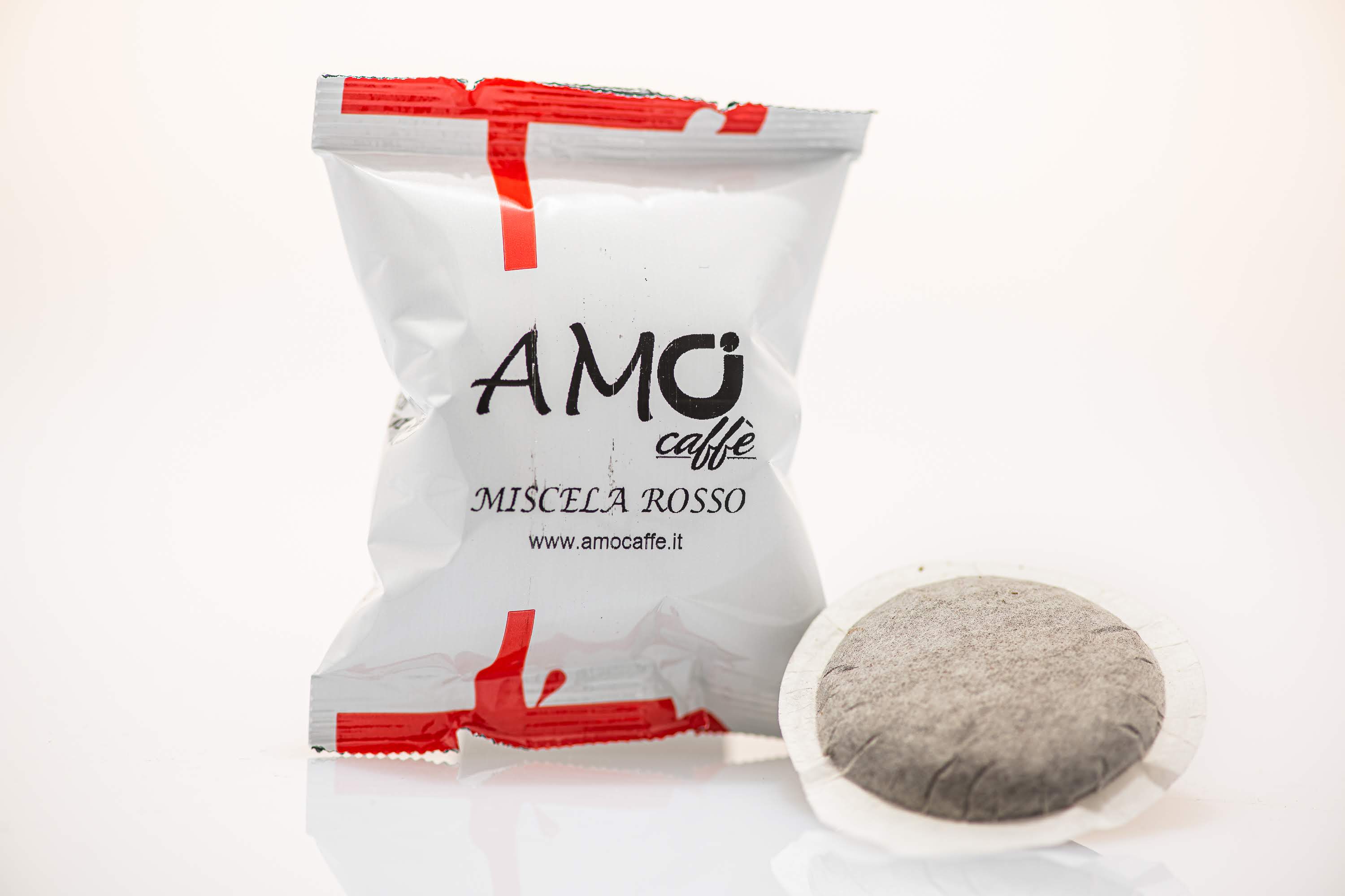 AMO CAFFÈ IN CIALDE MISCELA ROSSO CREMOSO (0,28€/1 PZ.) -150PZ.